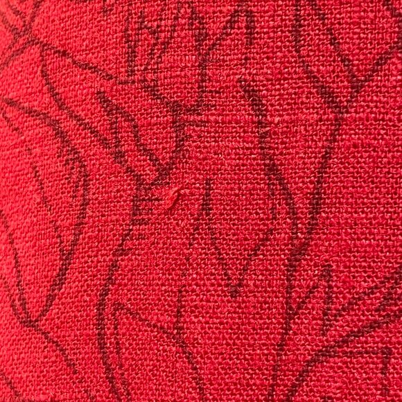 Nicole Miller Dress Linen Blend Short Sleeve Tropical Floral V-Neck Women Medium - Picture 9 of 12